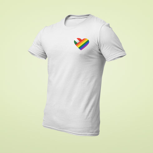 ZShowTime karcsúsított férfi póló - HUN Pride Szív